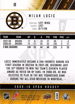 2009-10 SP Game Used #10 Milan Lucic Back