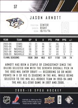 2009-10 SP Game Used #57 Jason Arnott Back