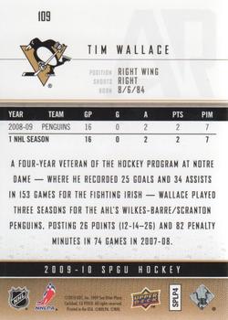 2009-10 SP Game Used #109 Tim Wallace Back