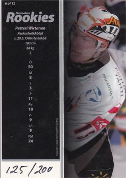 2006-07 Cardset Finland - Playmakers Rookies Silver #6 Petteri Wirtanen Back