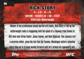 2010 Topps UFC - Gold #90 Rick Story Back