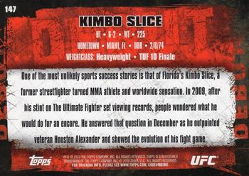2010 Topps UFC - Gold #147 Kimbo Slice Back