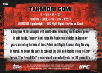 2010 Topps UFC - Gold #166 Takanori Gomi Back