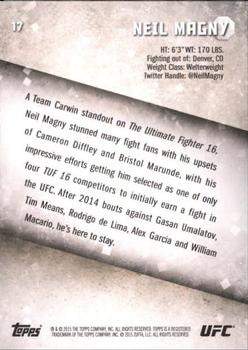 2015 Topps UFC Knockout - Silver #17 Neil Magny Back