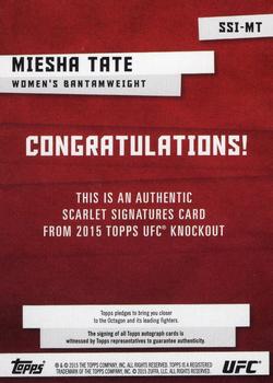 2015 Topps UFC Knockout - Scarlet Signatures #SSI-MT Miesha Tate Back