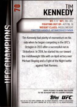 2015 Topps UFC Champions #70 Tim Kennedy Back