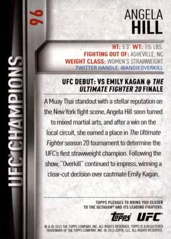 2015 Topps UFC Champions #96 Angela Hill Back