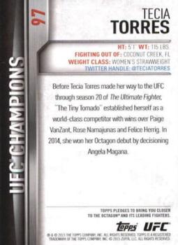 2015 Topps UFC Champions #97 Tecia Torres Back