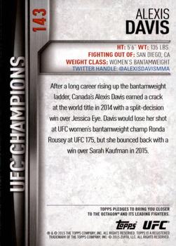 2015 Topps UFC Champions #143 Alexis Davis Back