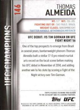 2015 Topps UFC Champions #146 Thomas Almeida Back