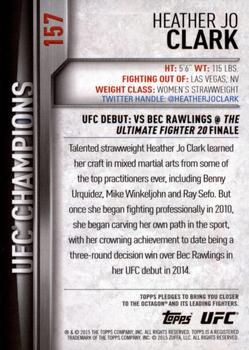2015 Topps UFC Champions #157 Heather Jo Clark Back