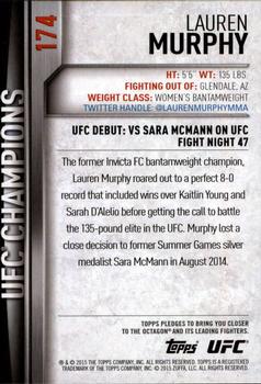 2015 Topps UFC Champions #174 Lauren Murphy Back