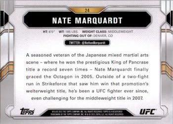 2015 Topps UFC Chronicles #24 Nate Marquardt Back