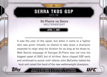 2015 Topps UFC Chronicles #45 St-Pierre vs Serra Back