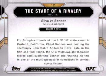 2015 Topps UFC Chronicles #105 Silva vs Sonnen Back