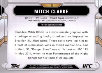 2015 Topps UFC Chronicles #150 Mitch Clarke Back