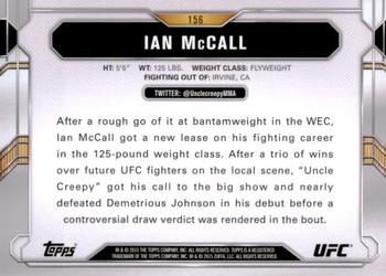 2015 Topps UFC Chronicles #156 Ian McCall Back