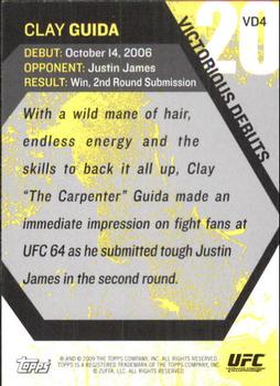2009 Topps UFC Round 1 - Victorious Debut #VD4 Clay Guida Back