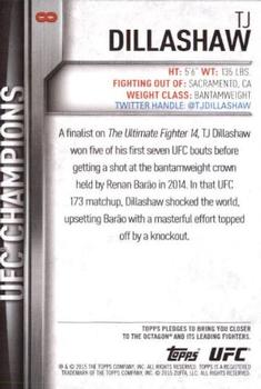 2015 Topps UFC Champions - Black #8 TJ Dillashaw Back
