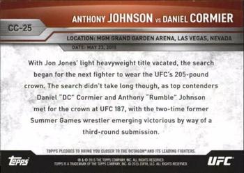2015 Topps UFC Champions - Championship Clashes #CC-25 Anthony Johnson / Daniel Cormier Back