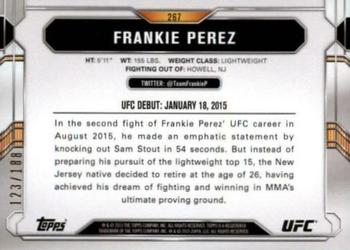 2015 Topps UFC Chronicles - Black and White #267 Frankie Perez Back