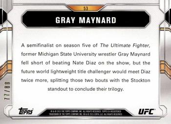 2015 Topps UFC Chronicles - Gold #53 Gray Maynard Back