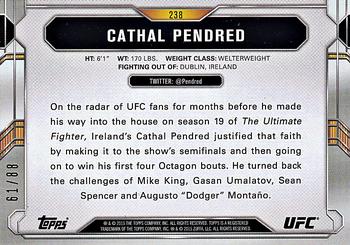 2015 Topps UFC Chronicles - Gold #238 Cathal Pendred Back
