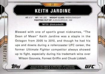 2015 Topps UFC Chronicles - Green #27 Keith Jardine Back