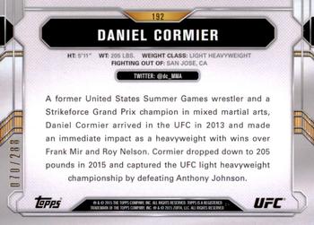 2015 Topps UFC Chronicles - Green #192 Daniel Cormier Back