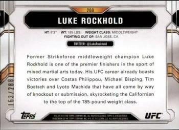 2015 Topps UFC Chronicles - Green #200 Luke Rockhold Back