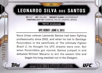 2015 Topps UFC Chronicles - Green #201 Leonardo Silva dos Santos Back