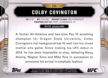 2015 Topps UFC Chronicles - Green #250 Colby Covington Back
