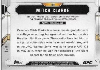 2015 Topps UFC Chronicles - Red #150 Mitch Clarke Back