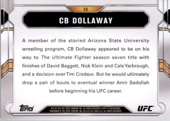 2015 Topps UFC Chronicles - Silver #68 CB Dollaway Back