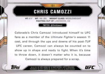 2015 Topps UFC Chronicles - Silver #101 Chris Camozzi Back