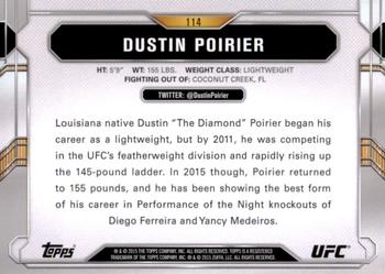 2015 Topps UFC Chronicles - Silver #114 Dustin Poirier Back