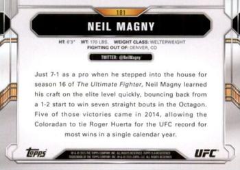 2015 Topps UFC Chronicles - Silver #181 Neil Magny Back