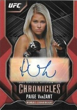 2015 Topps UFC Chronicles - Autographs Red #CA-PV Paige VanZant Front