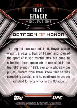 2015 Topps UFC Chronicles - Octagon of Honor #HONOR-2 Royce Gracie Back