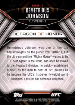 2015 Topps UFC Chronicles - Octagon of Honor #HONOR-11 Demetrious Johnson Back
