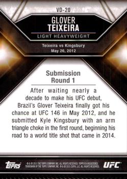 2015 Topps UFC Chronicles - Victorious Debut #VD-20 Glover Teixeira Back