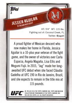 2016 Topps UFC Museum Collection #3 Jessica Aguilar Back