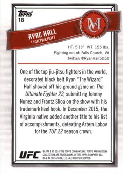 2016 Topps UFC Museum Collection #18 Ryan Hall Back
