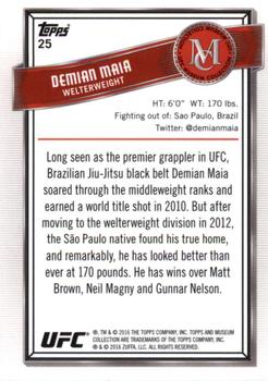 2016 Topps UFC Museum Collection #25 Demian Maia Back