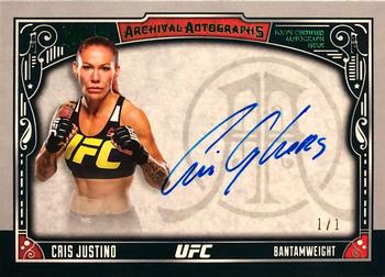 2016 Topps UFC Museum Collection - Archival Autographs Emerald #AA-CCY Cristiane Justino Front