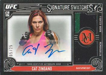 2016 Topps UFC Museum Collection - Single-Fighter Signature Swatches Dual Relic Autographs Gold #SDRA-CZ Cat Zingano Front
