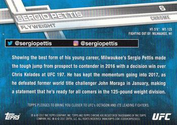 2017 Topps Chrome UFC #6 Sergio Pettis Back