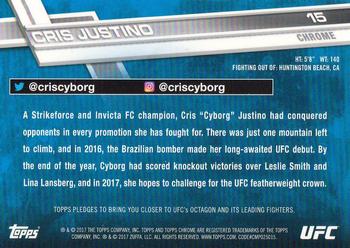2017 Topps Chrome UFC #15 Cris Justino Back