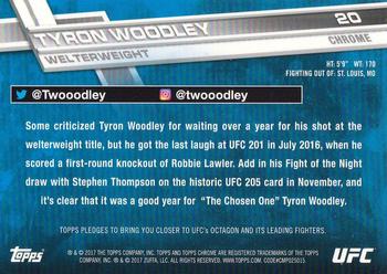 2017 Topps Chrome UFC #20 Tyron Woodley Back