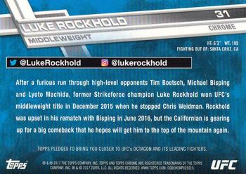 2017 Topps Chrome UFC #31 Luke Rockhold Back